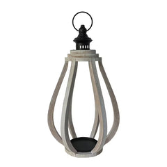 18 Inches Large Whitewashed Lantern by US Trove