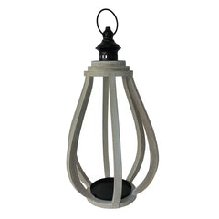 18 Inches Large Whitewashed Lantern by US Trove