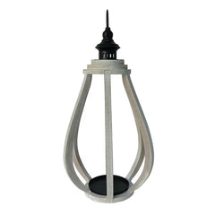 18 Inches Large Whitewashed Lantern by US Trove