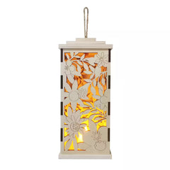 10 Inches Flower LED Plywood Lantern by US Trove