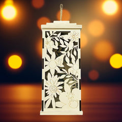 10 Inches Flower LED Plywood Lantern by US Trove