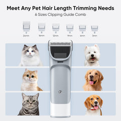 Edx Dog Grooming Kit, 2.5L Pet Hair Grooming Vacuum, 5-in-1 Electric Clippers Cleaning Sets For Dogs and Cats