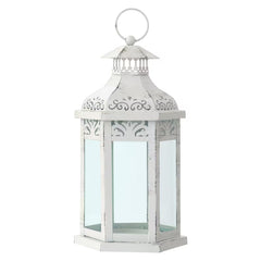 Small White Metal Lantern By US Trove