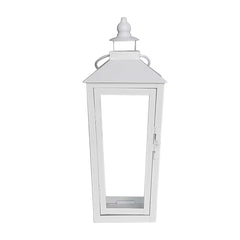 15.7" White Metal Lantern by US Trove