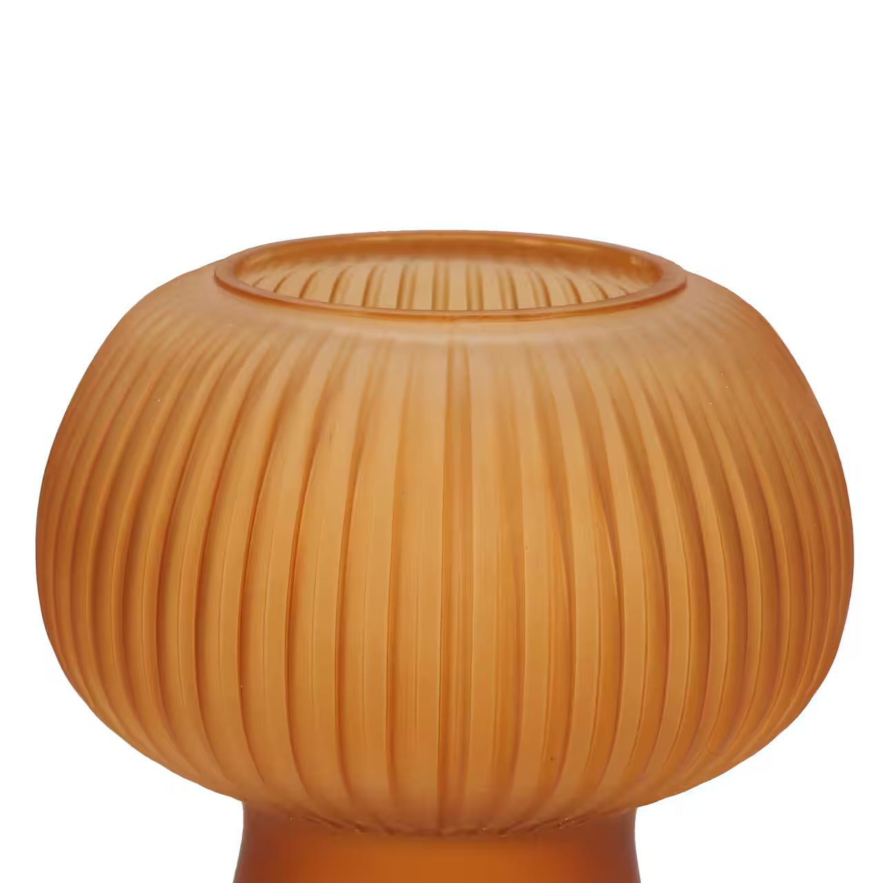 7.5" Orange Mushroom Glass Vase by US Trove