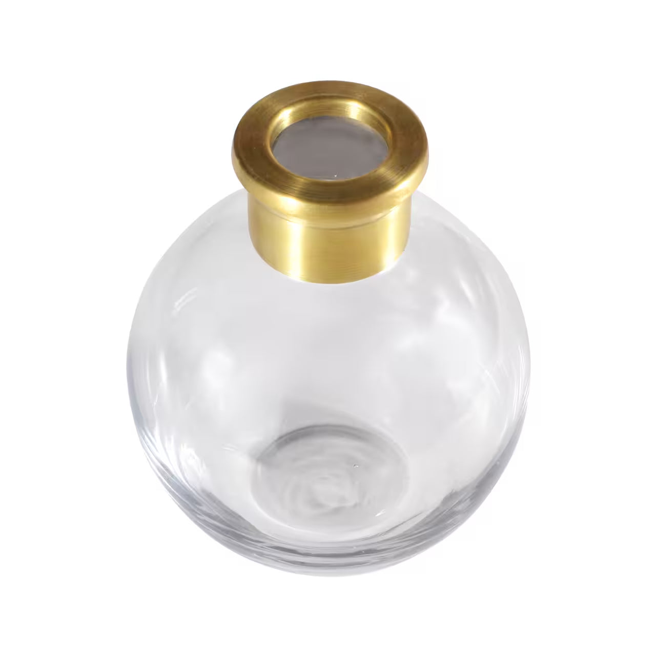 6.6" Gold Top Round Glass Vase by US Trove