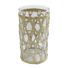 8" Glass Vase with Rattan Cover by US Trove