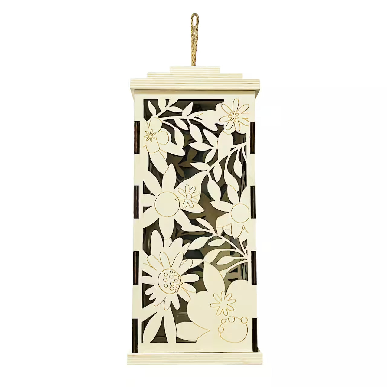 10" Flower LED Plywood Lantern by US Trove