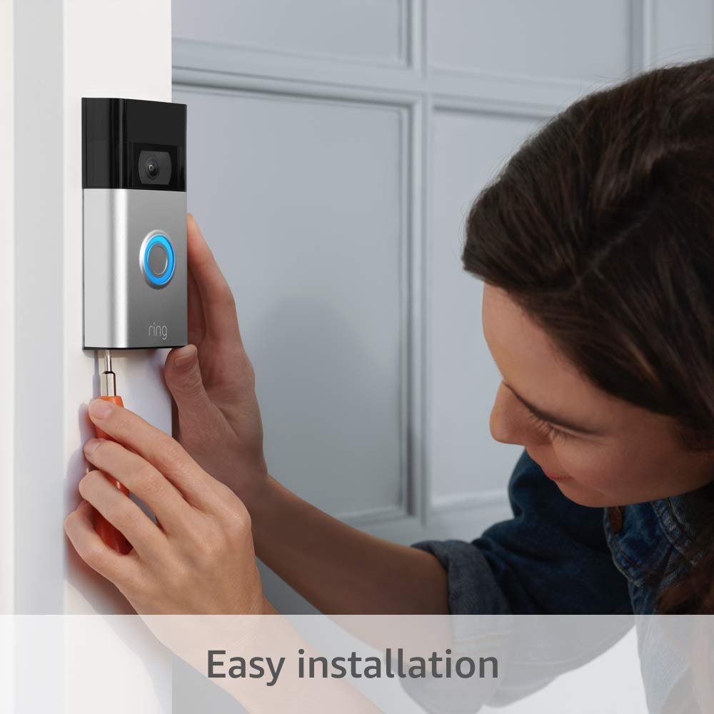 Ring Video Doorbell – 1080p HD video, improved motion detection, easy installation