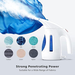 US TROVE Steamer for Clothes, Portable Handheld Design, 240ml Big Capacity, 700W, Strong Penetrating Steam, Removes Wrinkle, for Home, Office and Travel(ONLY FOR 120V)(Blue)