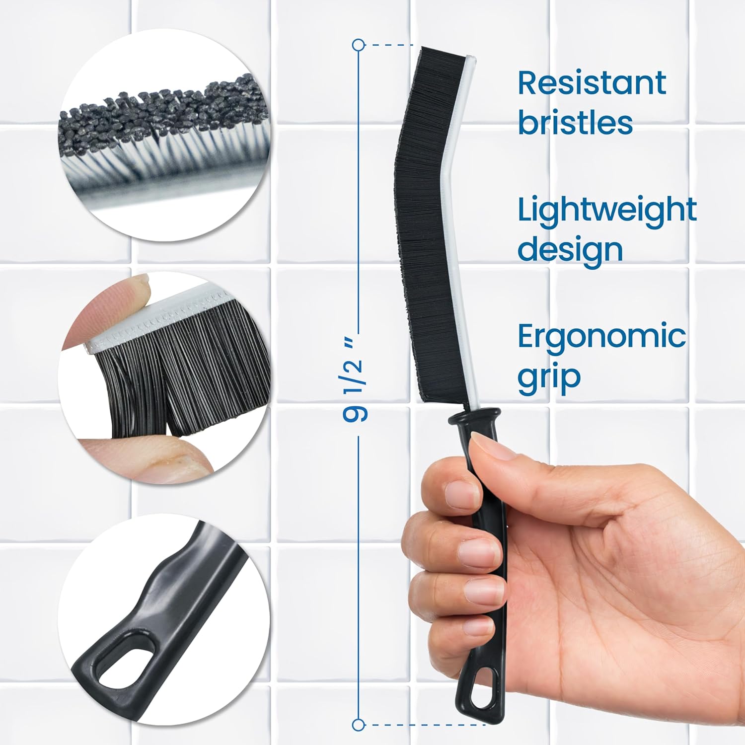 3PCs Hard Bristle Crevice Cleaning Brush - Multifunctional Gap Cleaning Brush Tool for Household Use-Grout Brush for Bathroom, Tile Groove Windows Track