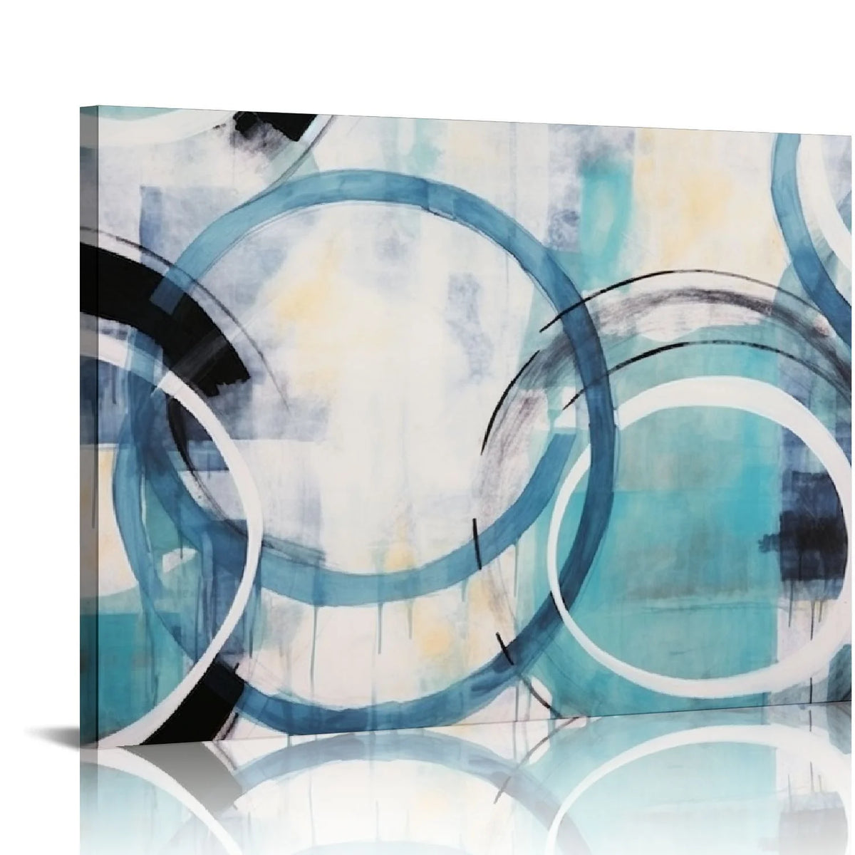 COMIO_Large_Teal_Abstract_Wall_Art