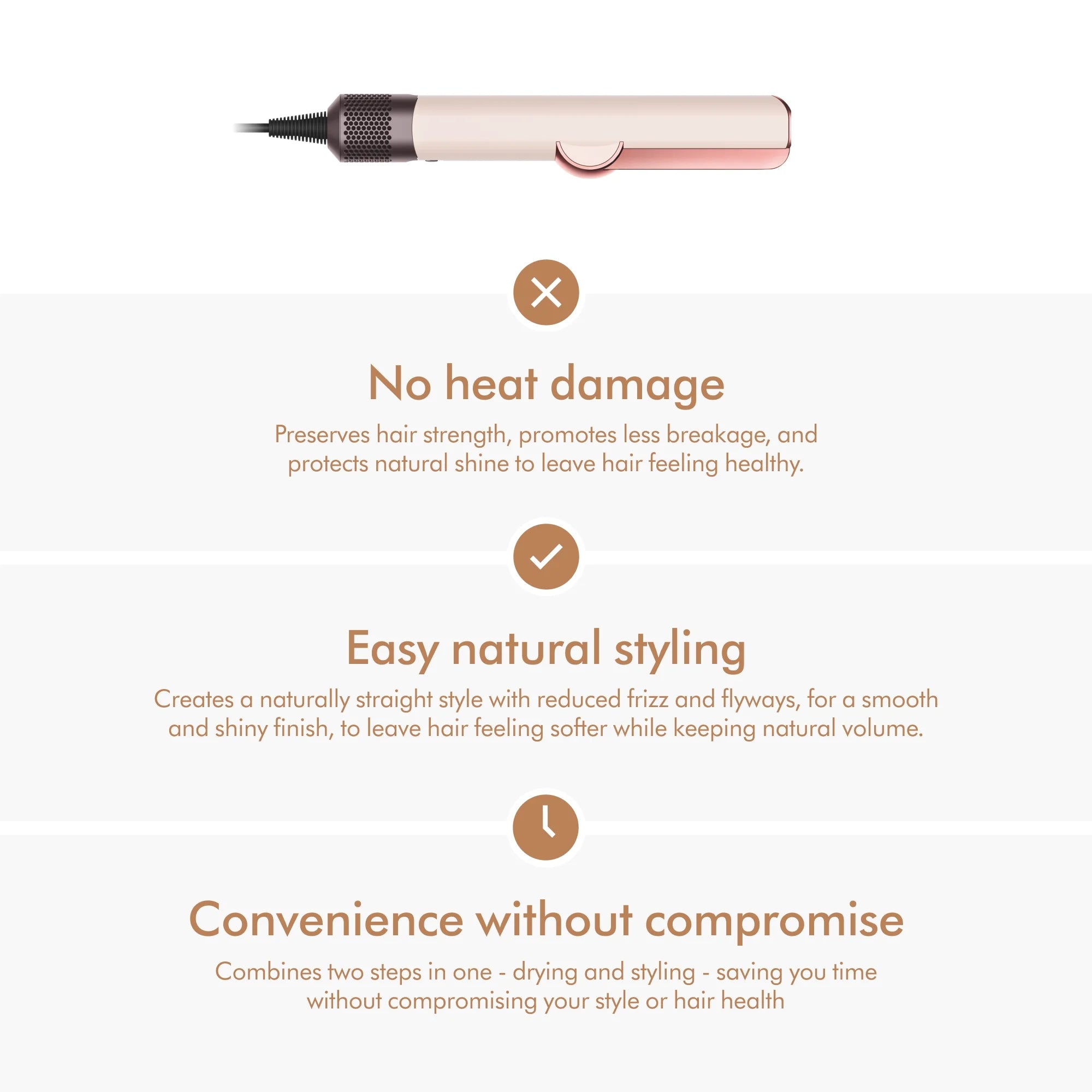 Dyson Airstrait™ Straightener | Ceramic Pink/Rose Gold | Refurbished
