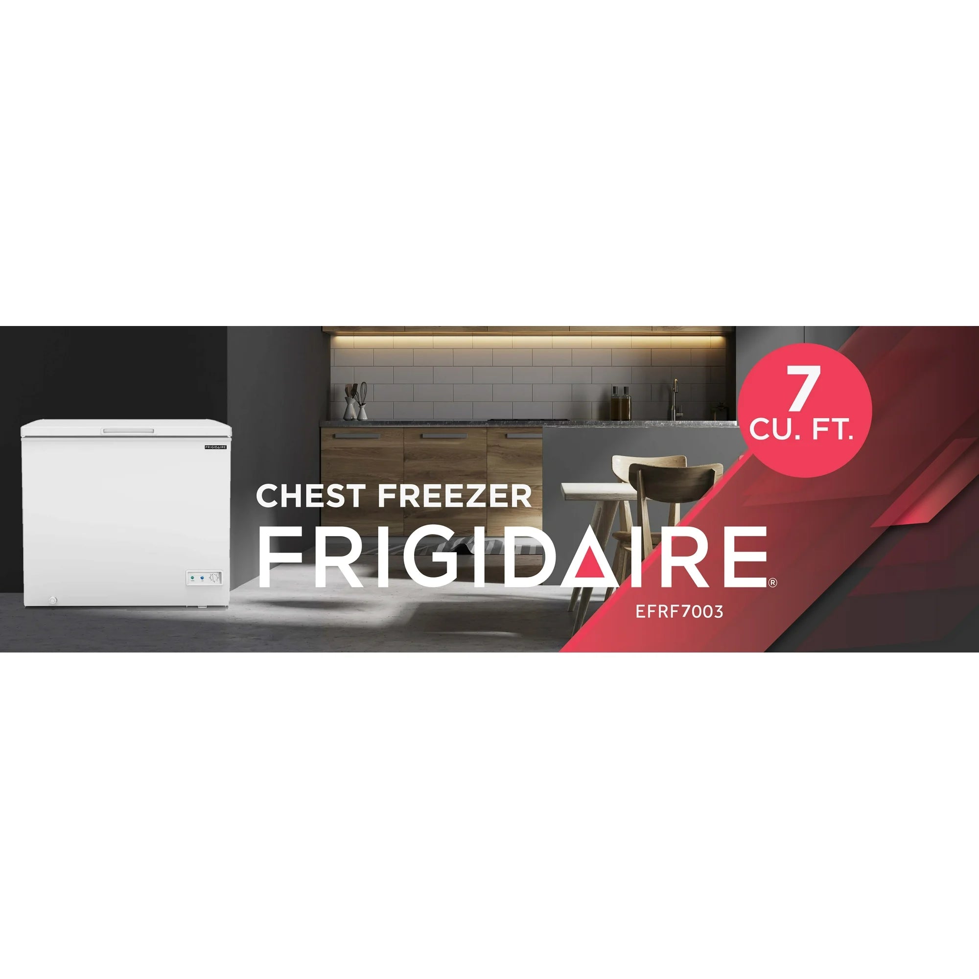 Frigidaire 7.0 Cu. ft. Chest Freezer, EFRF7003, White