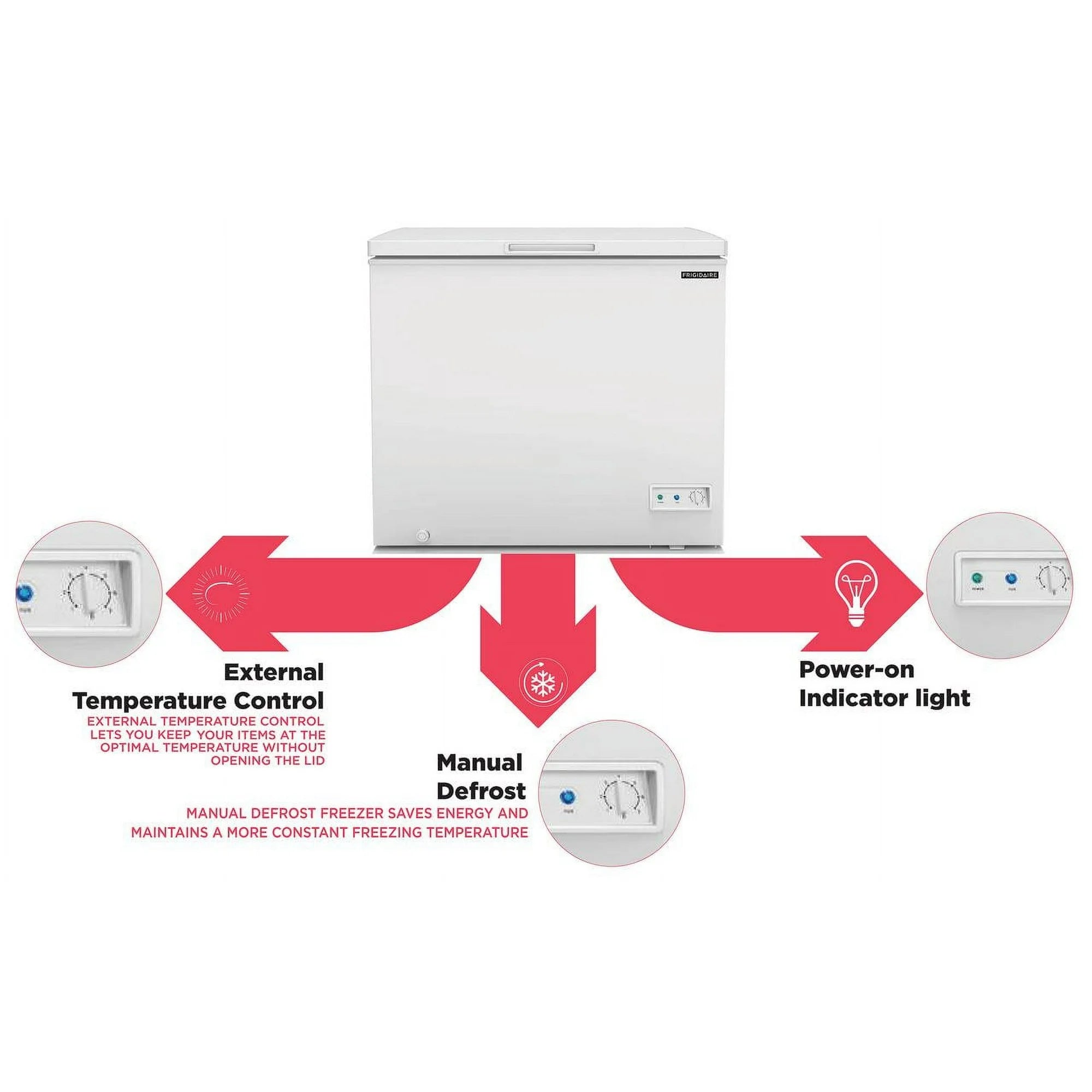 Frigidaire 7.0 Cu. ft. Chest Freezer, EFRF7003, White