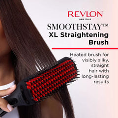 Revlon SmoothStay XL Straightening Brush with text 