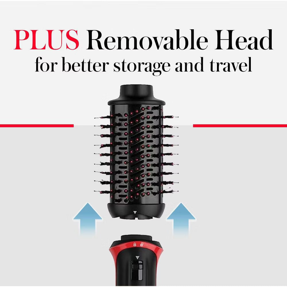 Hair dryer with a removable head feature.
