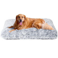 Juyafio Large Plush Dog Bed – Washable, anti-anxiety dog bed with soft plush fabric