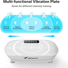 MERACH Vibration Plate Exercise Machine,Whole Body Workout Power Vibrate Fitness Platform Vibration Plate for Lymphatic