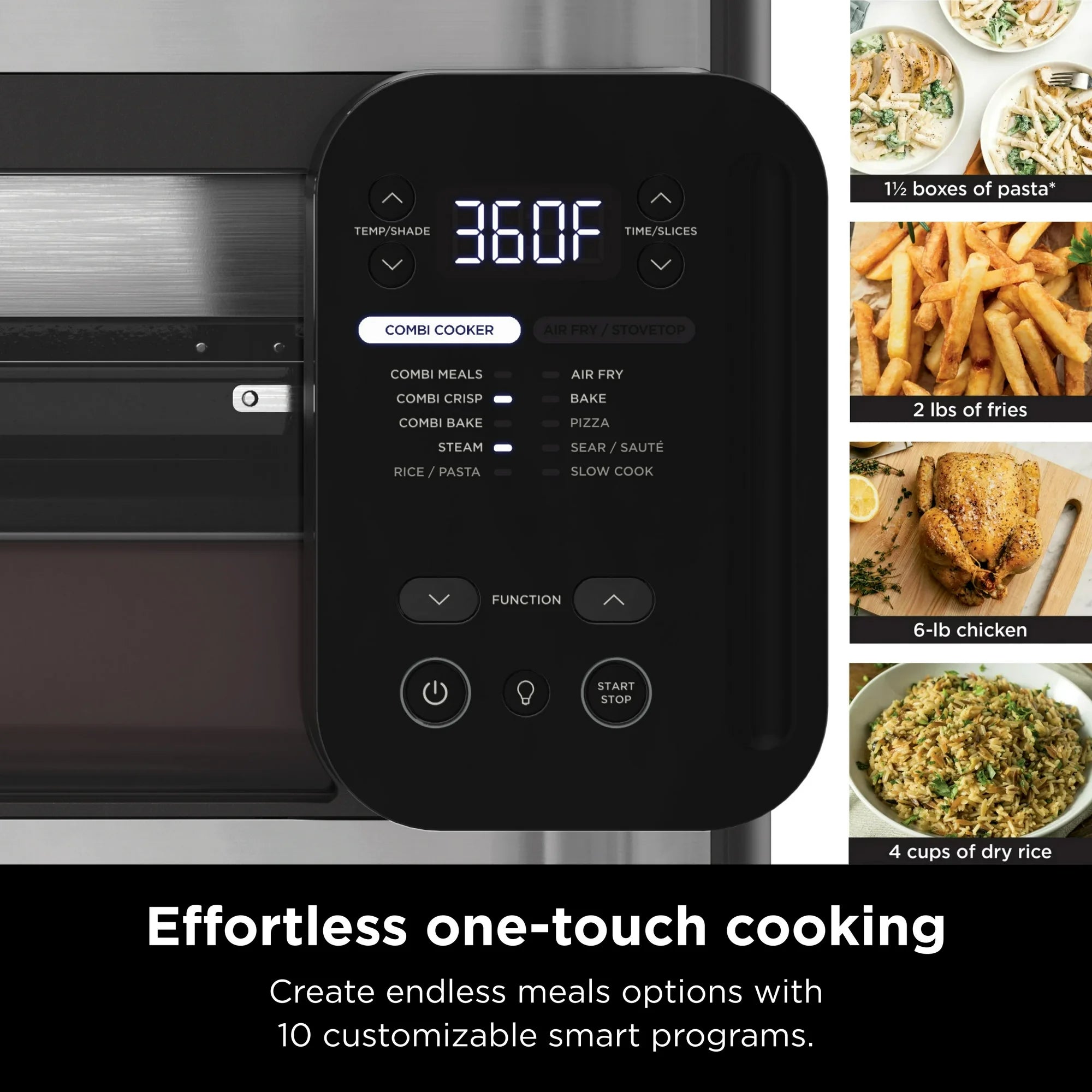 Ninja Combi All-in-One Multicooker, Oven, & Air Fryer, 10-in-1 Functions, Stainless Steel, SFP700