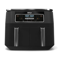 Ninja Foodi 2-Basket Air Fryer in Black, featuring DualZone Technology, 4 cooking modes