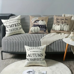 4 Pcs/set Digital Print Fall Harvest Linen Pillowcase