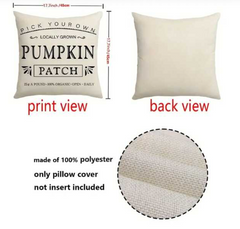 4 Pcs/set Digital Print Fall Harvest Linen Pillowcase