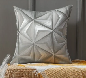 1 pc Geometric Jacquard Cushion Cover Without Filler