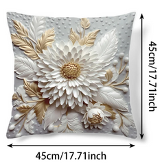 2 Pcs Floral Print Cushion Cover Without Filler