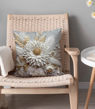 2 Pcs Floral Print Cushion Cover Without Filler