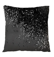 1pc Glitter Detail Cushion Cover Without Filler, Modern Knitted Fabric Decorative Throw Pillow Cover For Home