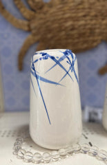 7.5" Blue & White Ceramic Vase by US Trove