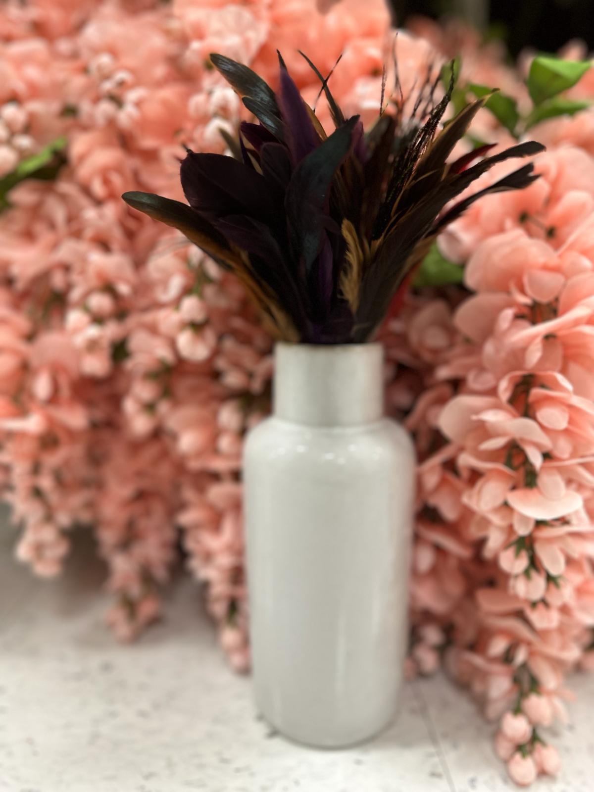 Large White Ceramic Vase by US Trove