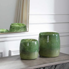 Uttermost 2-Pc Glass Vases Set in Green, Multicolor (17845)