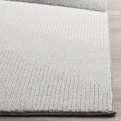 SAFAVIEH Hollywood Collection Area Rug - 5'3" x 7'6", Grey & Teal, Mid-Century Modern Design, Non-Shedding & Easy Care, Ideal for High Traffic Areas in Living Room, Bedroom (HLW713D)