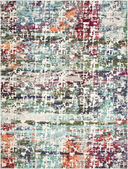 SAFAVIEH Madison Collection Area Rug - 8' x 10', Blue & Green, Modern Abstract Design, Non-Shedding & Easy Care, Ideal for High Traffic Areas in Living Room, Bedroom (MAD469A)