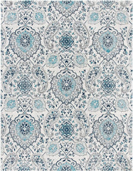 SAFAVIEH Madison Collection Area Rug - 8' x 10', Cream & Light Grey, Boho Chic Glam Paisley Design, Non-Shedding & Easy Care, Ideal for High Traffic Areas in Living Room, Bedroom (MAD600C)