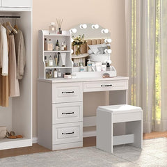 Vabches-Makeup-Vanity-Desk-with-Lights-and-4-Drawers-2